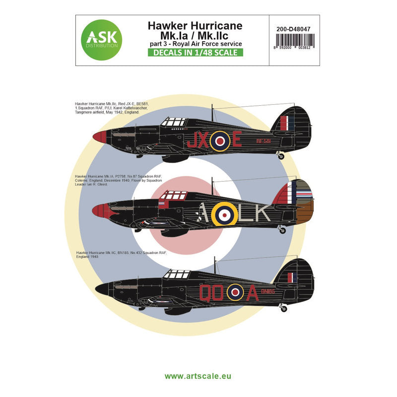Hawker Hurricane Mk.IA / Mk.IIC part 3 - Royal Air Force service 1/48 ...