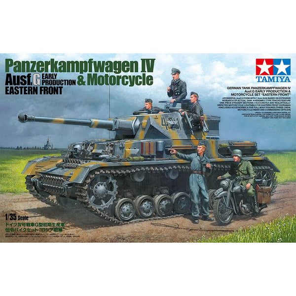 Panzerkampfwagen IV Ausf G. Early Production & Motorcycle Eastern Front 1/35