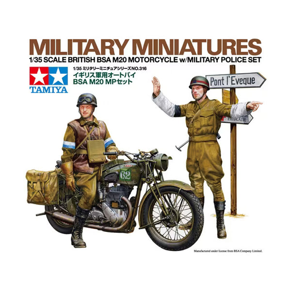 British BSA M20 Motorcycle w/Military Police 1/35