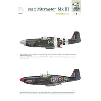 P-51C Mustang Mk.III Model Kit 1/72