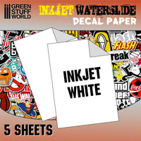 Inkjet Waterslide Decal Paper White