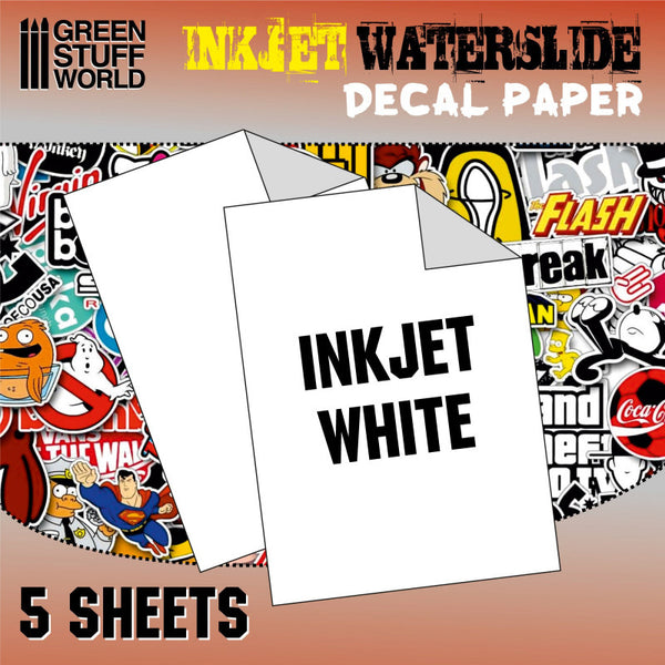 Inkjet Waterslide Decal Paper White