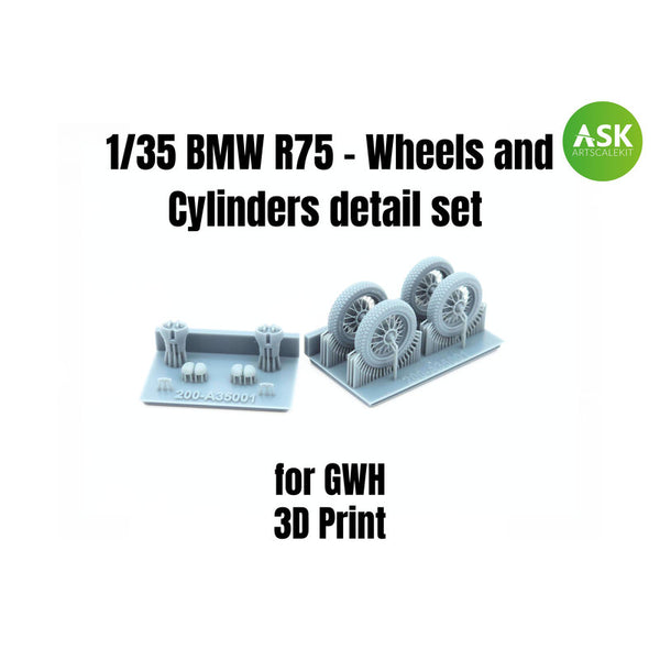 BMW R75 - Wheels and Cylinders detail set recommended for GWH 1/35 ...