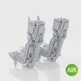 SJU-17 ejection seats excluding seat belts, 2 pcs, rec. for F-14D - 3D print for Tamiya 1/72