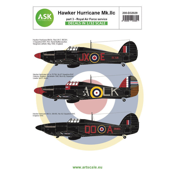 Hawker Hurricane Mk.IA / Mk.IIC part 3 - Royal Air Force service 1/32 ...