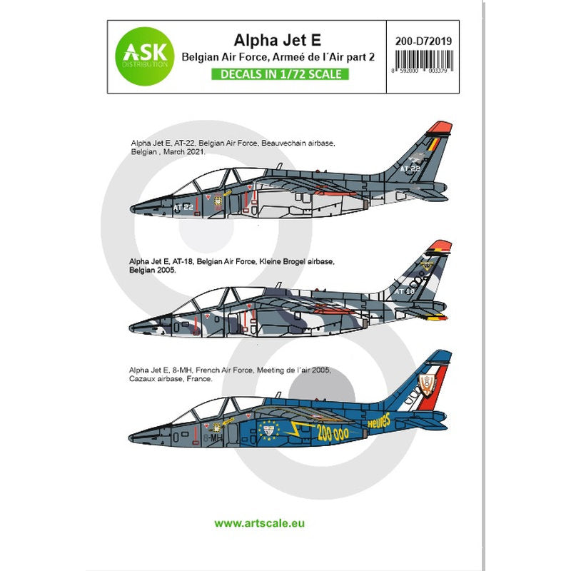 Alpha Jet E Belgian Air Force and Armeé de l´Air part 2 1/72 | Scale M ...