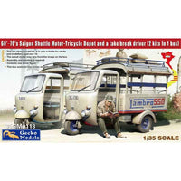60‘~70’s Saigon Shuttle Motor-Tricycle Depot and a take break drive [2 kits In 1 box] 1/35