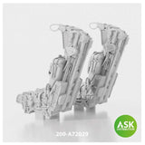 GRU-7A ejection seats with seat belts 2 pcs, rec. for F-14A/B late - 3D print for GWH 1/72