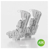 GRU-7A ejection seats with seat belts 2 pcs, rec. for F-14A/B early - 3D print for GWH 1/72 (Copy)
