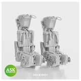 GRU-7A ejection seats with seat belts 2 pcs, rec. for F-14A/B Early - 3D print for GWH 1/72