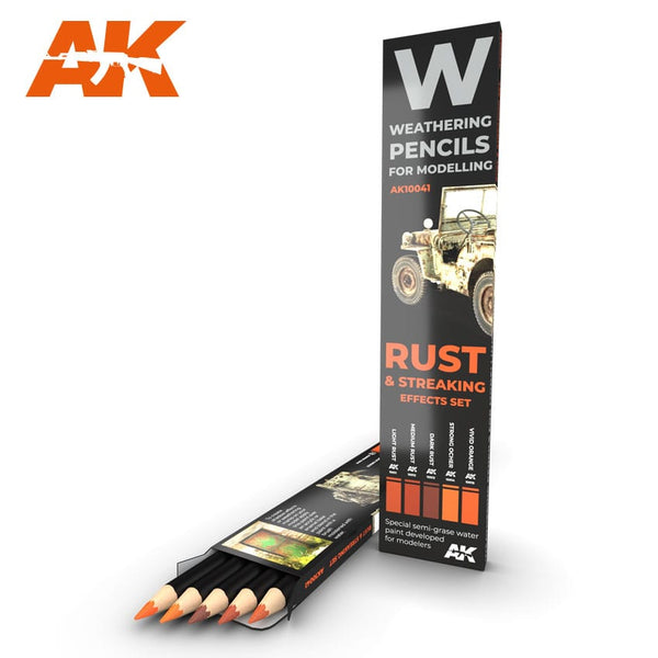 AK WEATHERING PENCILS Rust & Streaking Effects set