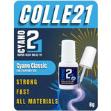 Super glue Colle21 8G Cyanoacrylate Glue with precision brush