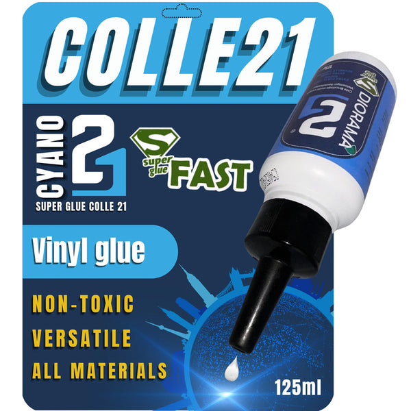 Vinyl White PVA Glue Fast Superglue Colle21 - 125 ml