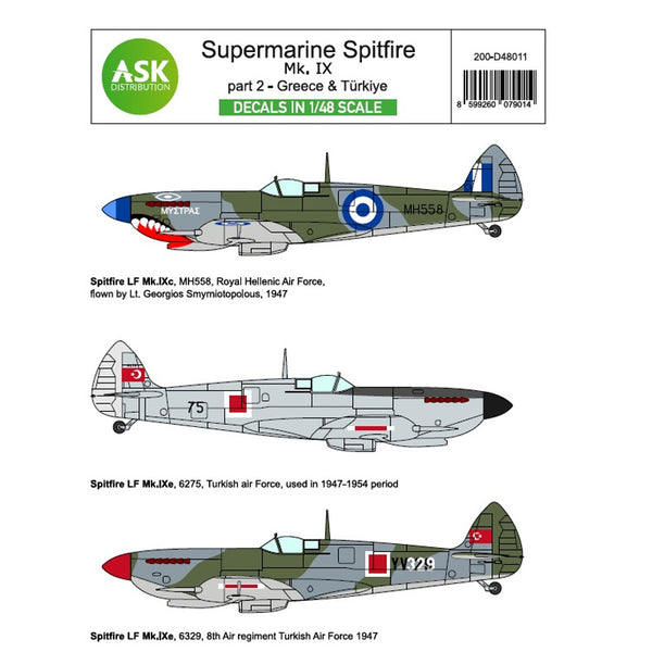 Spitfire Mk.IXc and Mk.IXe part 2 - Greece, Türkiye 1/48