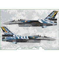 D72120 GREEK F-16C block 52 ZEUS DEMO TEAM 2015 decal + resin CFT and paraschute container 1/72