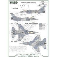 D72125 Greek F-16’s stencils and insignias 1/72