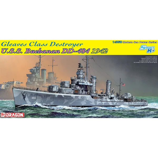 Gleaves Class Destroyer U.S.S. Buchanan DD-484 1942 1/350