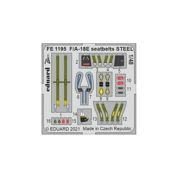 F/ A-18E seatbelts STEEL 1/48