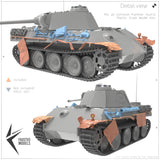 Panther Ausf.G Mud Guard & Aprons Battle Damaged 1/35