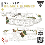 Panther Ausf.G Mud Guard & Aprons Battle Damaged 1/35