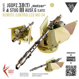 Remote Controlled MG-34 f. Jgdpz.38(t) Hetzer and Stug Ausf.G Late 1/35