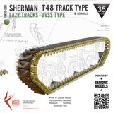 Sherman VVSS Tracks T48 Type with Duckbills - Lazy Tracks 1/35