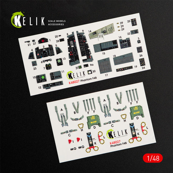 F-4B interior 3D decals for Tamiya kit 1/48