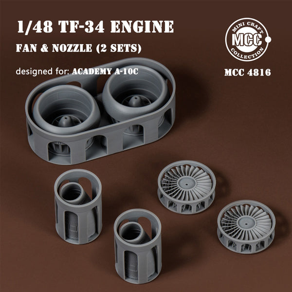 A-10C Thunderbolt II engine Fan blades and Nozzles for Academy 1/48