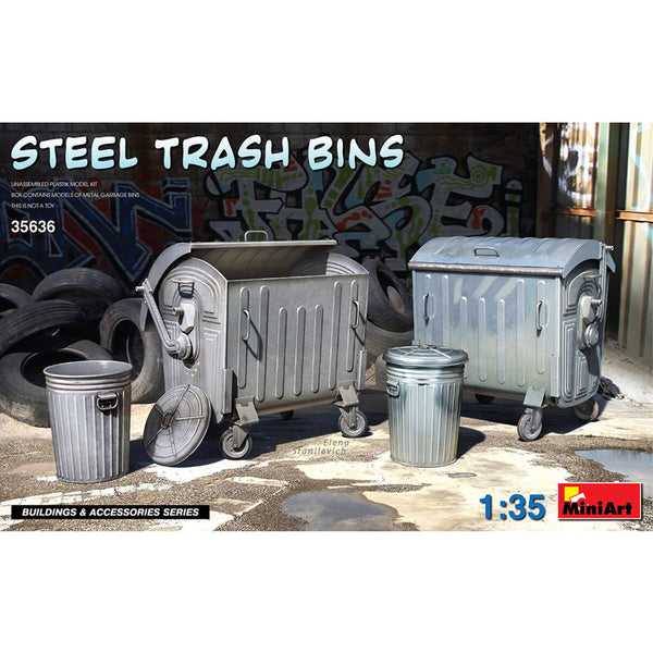 Steel Trash Bins 1/35