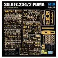 Sd.Kfz.234/2 PUMA with Engine Parts 1/35