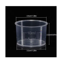 Clear Plastic Measuring Cup 10ml 10pcs