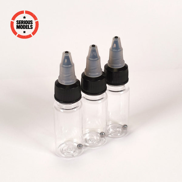 Dropper Mixing Bottles /w Stiring Ball 20ml 3pcs