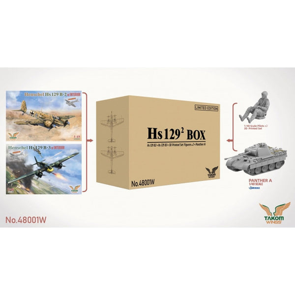 Hs129B2 + Hs129B3 + Figuren + PantherA 1/48