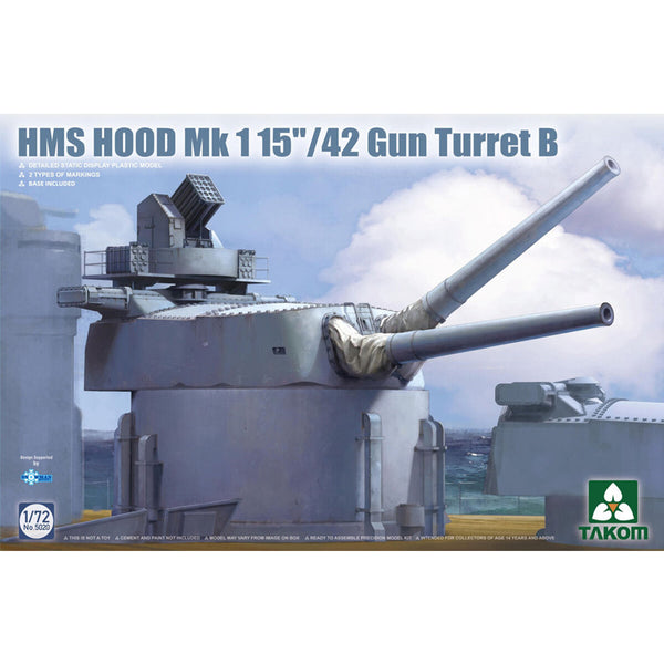 HMS HOOD Mk1 15" / 42 Gun Turret B 1/72