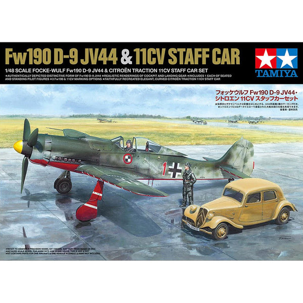 Focke-Wulf Fw190 D-9 JV44 & Citroen 11CV Staff Car Set 1/48