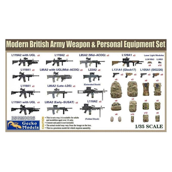 Modern British Army Weapon & Personal Equipment 1/35