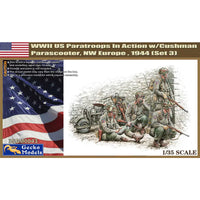 WWII US Paratroops in Action w/Cushman Parascooter 1/35