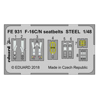 F-16C/N seatbelts STEEL 1/48