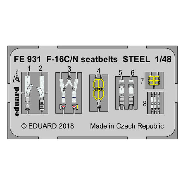 F-16C/N seatbelts STEEL 1/48