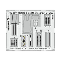 Rafale C seatbelts grey STEEL 1/48