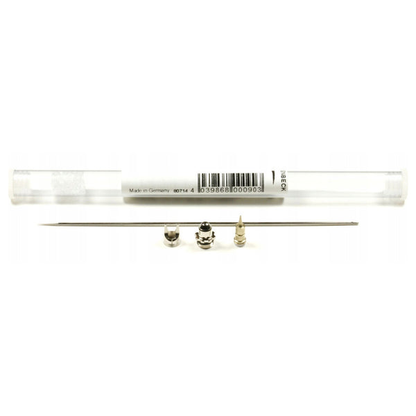Harder & Steenbeck Nozzle set 0.4mm CR plus fine line, chrome for EVOLUTION CR plus + INFINITY CR plus HS126843