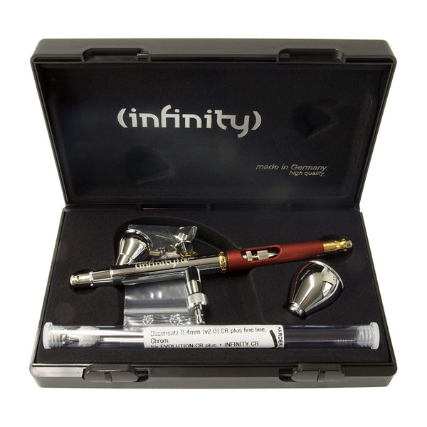 Harder & Steenbeck: Airbrush INFINITY CR plus two in one, nozzle set 0.15 + 0.4 mm fine line, cup/lid 2 + 5 ml