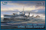 HMS Ilex 1942 British I-class destroyer 1/700
