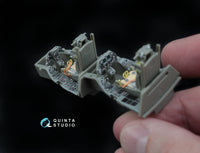 F-16D (block 30/40/50)  3D-Printed & coloured Interior on decal paper (for Kinetic kit)