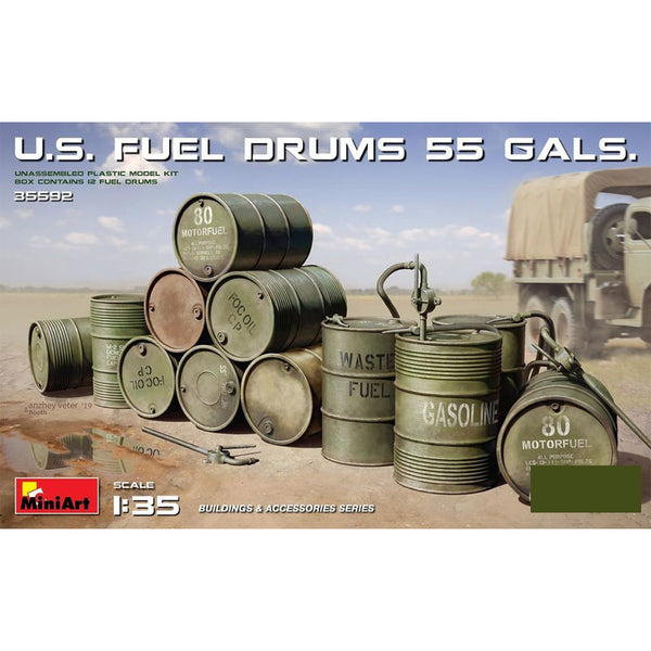 U.S. Fuel Drums (55 Gals.) in 1:35