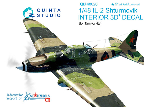 IL-2 3D-Printed & coloured Interior on decal paper (for Tamiya kit)