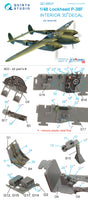 P-38F 3D-Printed & coloured Interior on decal paper (for Tamiya kit)