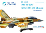 F-16I 3D-Printed & coloured Interior on decal paper (for Hasegawa kit)