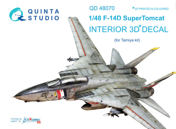 F-14 D 3D-Printed & coloured Interior on decal paper (for Tamiya kit)