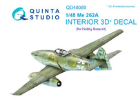 Me-262A 3D-Printed & coloured Interior on decal paper (for HobbyBoss kit)